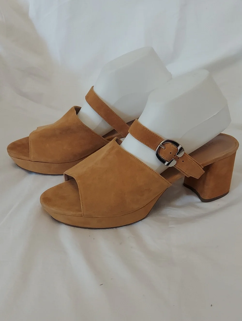Aerosoles Cosmic Sandal Tan Genuine Suede Womens Size 11 Heel 3